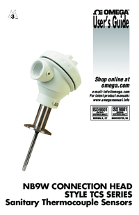 Thumbnail of document Manual - TCS Protection Head Thermocouples Type T, J & K 3-A Sanitary Probe